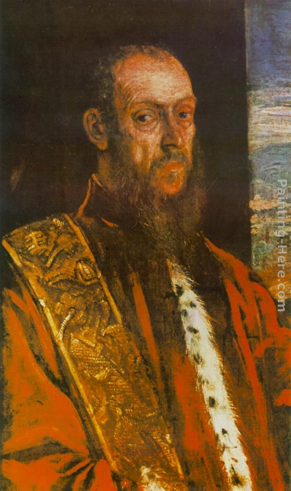 Portrait of Vincenzo Morosini painting - Jacopo Robusti Tintoretto Portrait of Vincenzo Morosini art painting